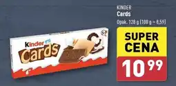 ALDI Herbatniki czekoladowe Kinder Cards oferta