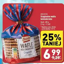 ALDI Wafle holenderskie Biscotto oferta