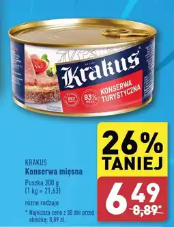 ALDI Konserwa turystyczna Krakus Animex oferta
