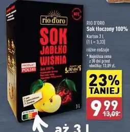 ALDI Sok jabłko wiśnia Rio D'oro oferta