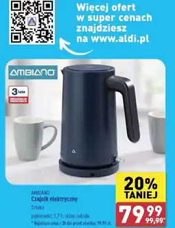 ALDI Czajnik elektryczny 1.7 l Ambiano oferta