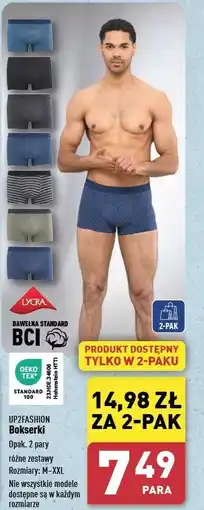 ALDI Bokserki męskie m-xxl Up2Fashion oferta