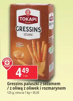 E.Leclerc Paluszki gressins z oliwą oliwek i sezamem Wiodąca Marka Tokapi oferta