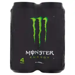 Auchan Monster Energy Gazowany napój energetyczny 4 x 500 ml oferta