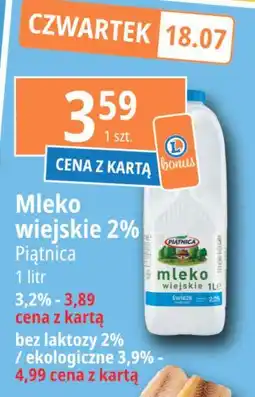 E.Leclerc Mleko ekologiczne 3.9% Piątnica oferta