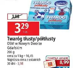 E.Leclerc Twaróg półtłusty kostka Maluta oferta