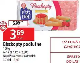 E.Leclerc Biszkopty podłużne Wiodąca Marka P'tit Deli oferta