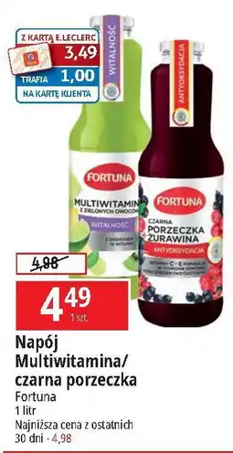 E.Leclerc Napój czarna porzeczka-żurawina antyoksydacja Fortuna oferta
