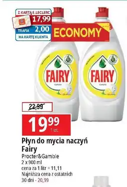 E.Leclerc Płyn do mycia naczyń lemon Fairy oferta