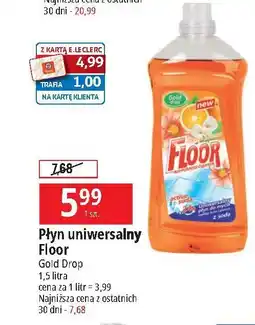 E.Leclerc Płyn uniwersalny pomarańczowy Gold Drop Floor oferta