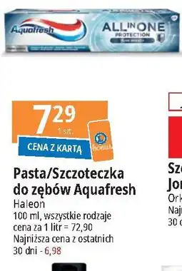 E.Leclerc Pasta do zębów pure breath Aquafresh All-In-One Protection oferta
