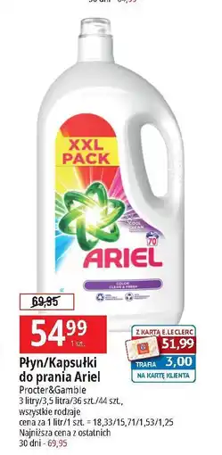 E.Leclerc Płyn do prania kolorowego Ariel oferta