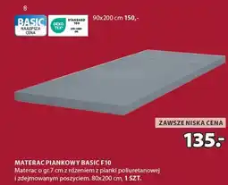 JYSK Materac piankowy oferta