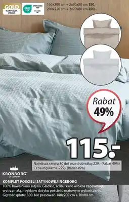 JYSK Komplet pościeli satynowej oferta