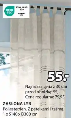 JYSK Zasłona Lyr oferta
