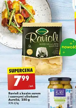 Biedronka Ravioli z kozim serem i czarnymi oliwkami AURELIA oferta