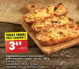 Biedronka Zapiekanka mini z warzywami grillowanymi sosem i serem oferta