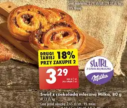 Biedronka Swirl z czekoladą Milka oferta