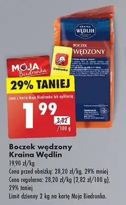 Biedronka Boczek wędzony Kraina Wędlin oferta