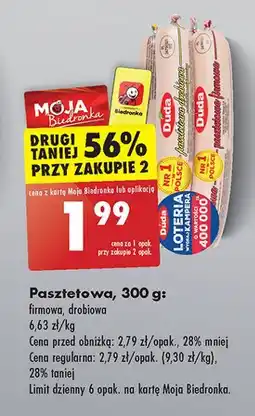 Biedronka Pasztetowa drobiowa Silesia Duda oferta