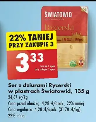 Biedronka Ser rycerski plastry Światowid oferta