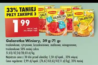 Biedronka Galaretka truskawkowa 50% mniej cukru Winiary oferta