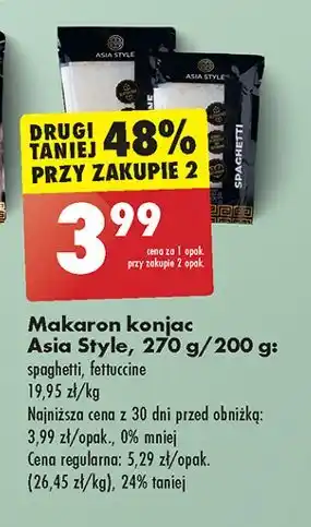 Biedronka Makaron konjac spaghetti Asia Style oferta