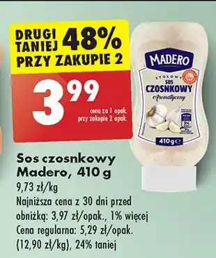 Biedronka Sos czosnkowy Madero oferta
