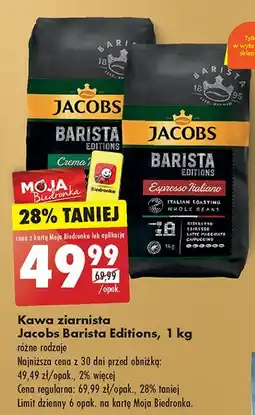 Biedronka Kawa Jacobs Barista Editions ziarnista oferta
