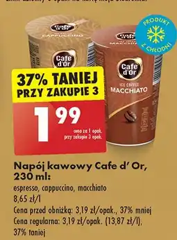 Biedronka Napój kawowy cappuccino Cafe D'or oferta