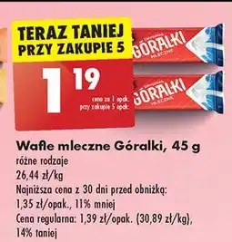 Biedronka Wafelek mleczny Góralki oferta