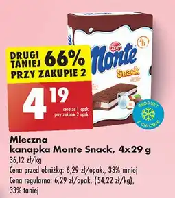 Biedronka Baton mleczny Zott Monte Snack oferta