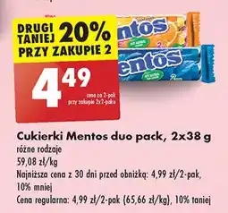 Biedronka Dropsy fruit Mentos Classic oferta