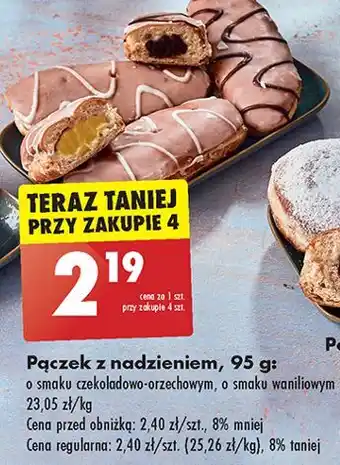 Biedronka Pączek long z nadzieniem waniliowm oferta