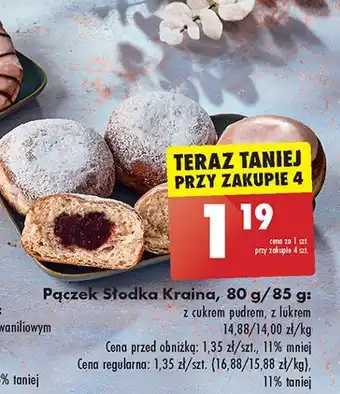 Biedronka Pączek z cukrem pudrem Słodka Kraina oferta