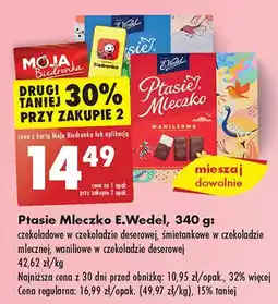 Biedronka Czekoladki czekoladowe E. Wedel Ptasie Mleczko oferta