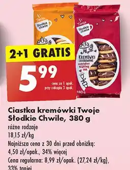 Biedronka Ciastka kremówki dekorowane z morelą Twoje Słodkie Chwile oferta