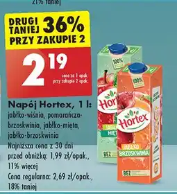 Biedronka Napój jabłko-brzoskwinia Hortex oferta