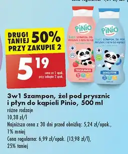 Biedronka Szampon żel i płyn do kąpieli sensitive Pinio oferta