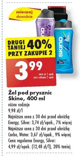 Biedronka Żel pod prysznic silver care Skino oferta