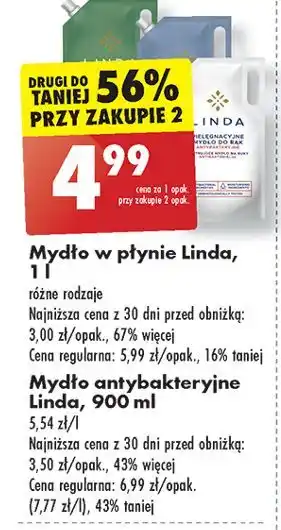 Biedronka Mydło w płynie bawełna Linda oferta