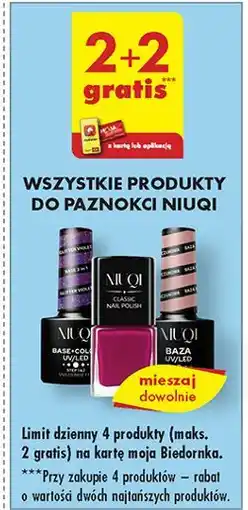 Biedronka Baza do paznokci Niuqi oferta