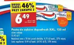 Biedronka Pasta do zębow Aquafresh Active White oferta