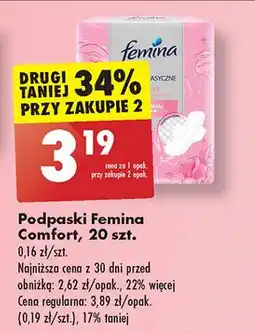 Biedronka Podpaski normal Femina Classic oferta