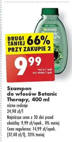 Biedronka Szampon do włosów zielona herbata & eukaliptus cytrus Garnier Botanic Therapy oferta
