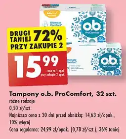 Biedronka Tampony normal O.b. Procomfort oferta