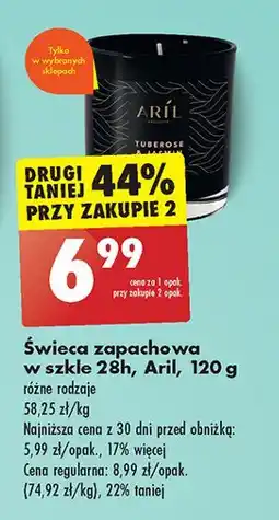 Biedronka Świeca zapachowa tuberoza & jaśmin Aril oferta