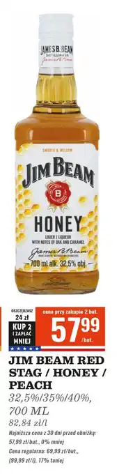 Biedronka Bourbon Jim Beam Red Stag oferta