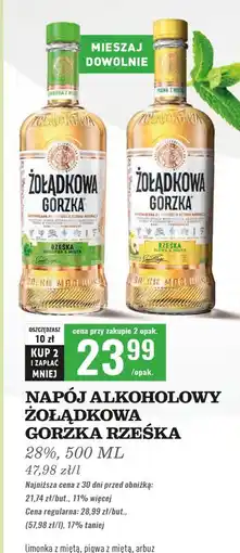 Biedronka Wódka Żołądkowa Gorzka Rześka Pigwa Z Miętą oferta