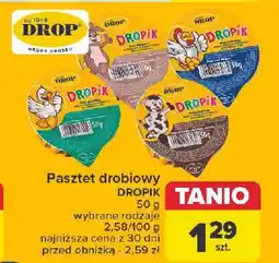 Carrefour Pasztet dropik z dodatkiem kaczki Drop oferta
